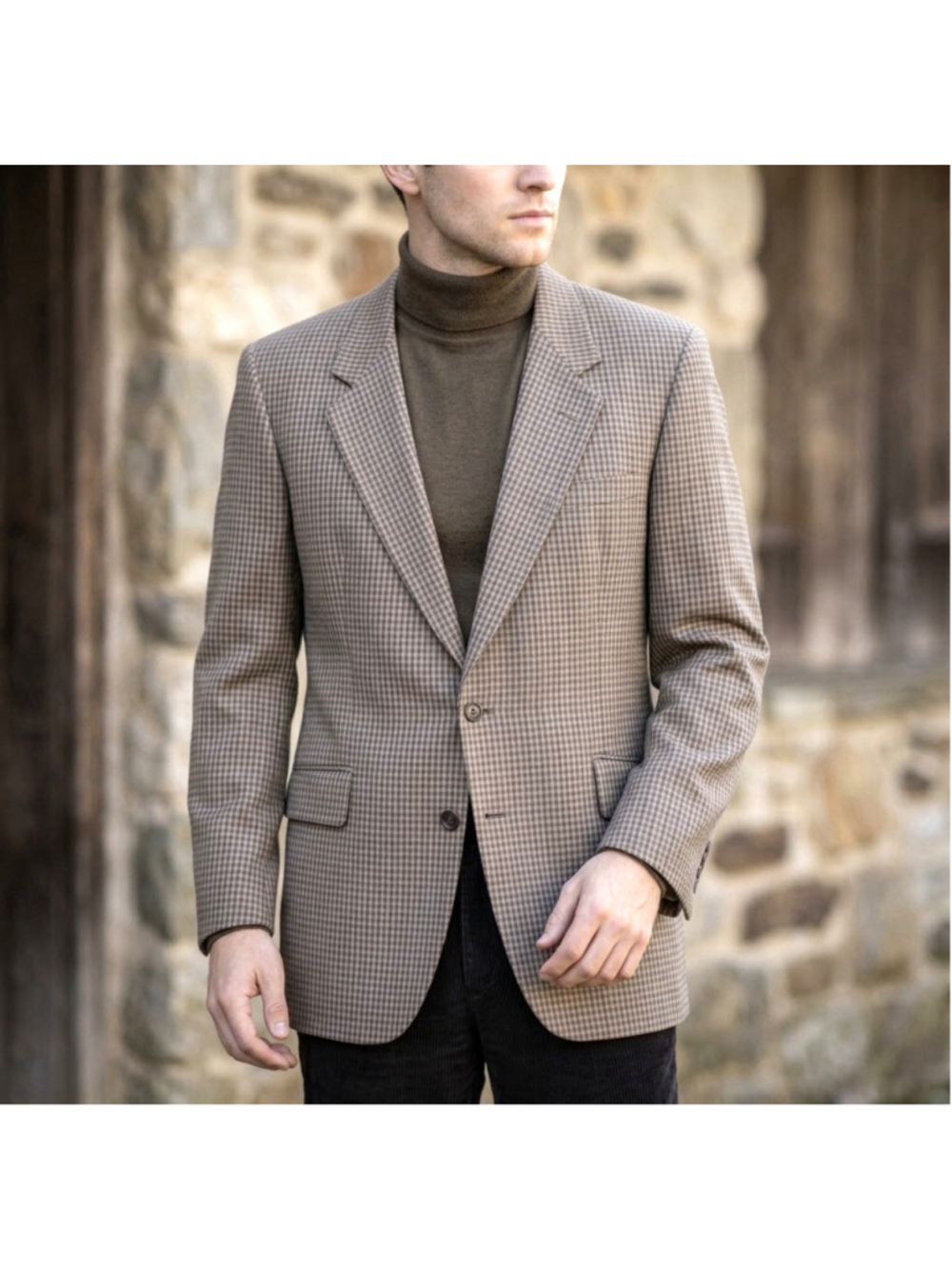 Vintage Christian Dior Monsieur Wool Blazer, Notch Lapel, Size 44